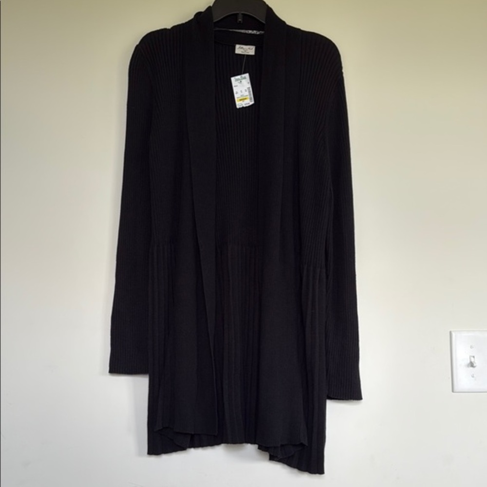 Jillian Nicole Black Open Front Cardigan Sweater
